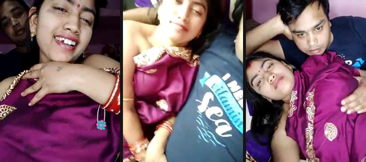 A nude couple goes live online in an Indian desi sex video | In this video, the kinky wife shows her boobs during live streaming.