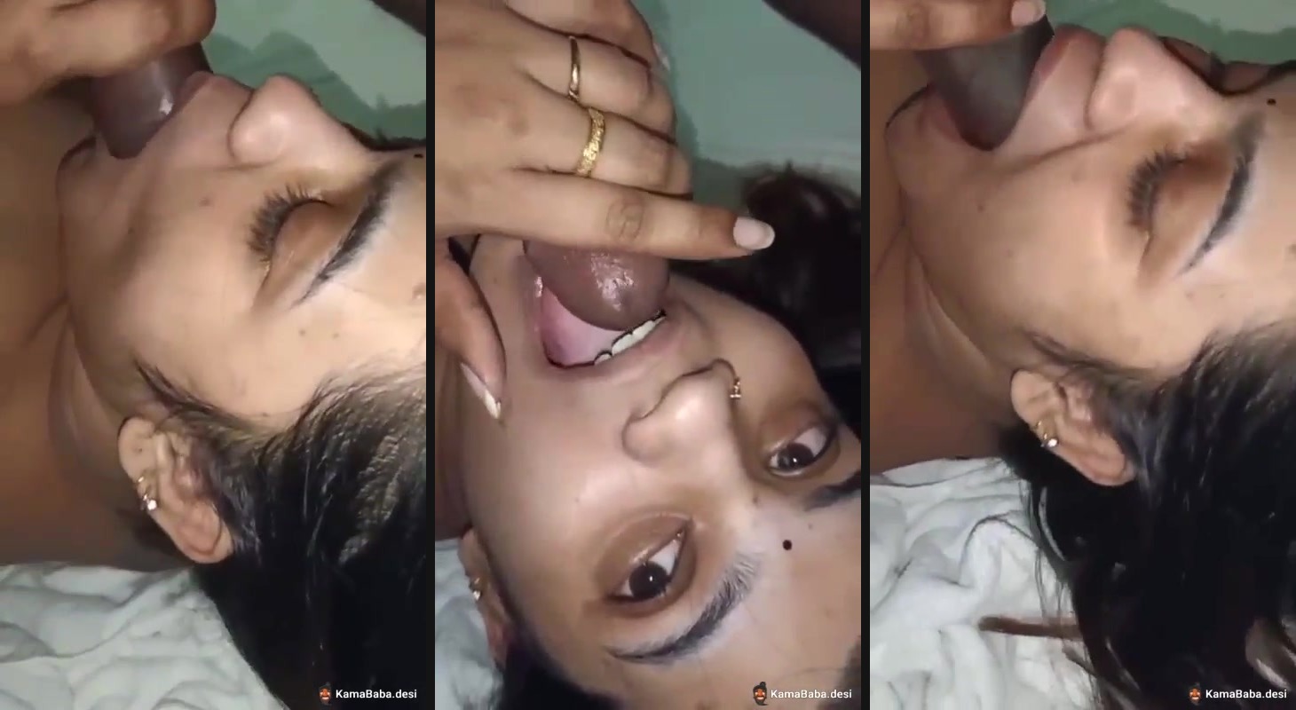 A real slut gives an Indian blowjob to her horny lover