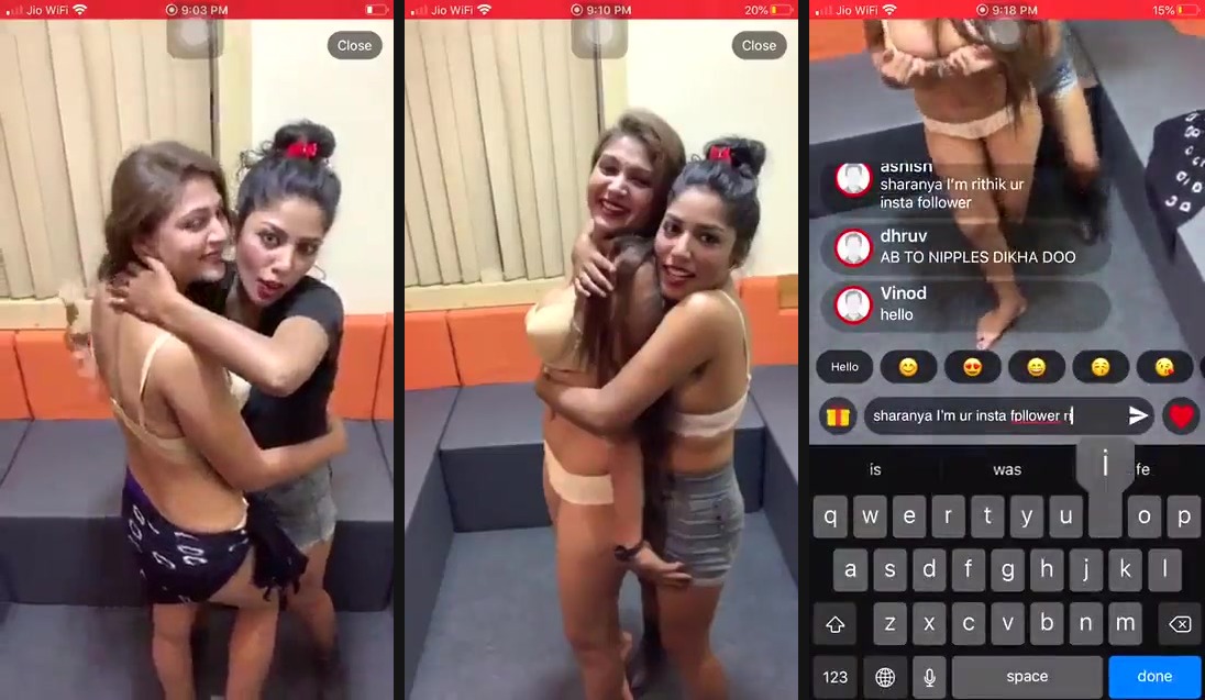 Actresses doing dirty lesbian things on webcam | Indians like adult actresses. In this Punjabi sex video, two sexy adult Indian actresses perform erotic lesbian acts.