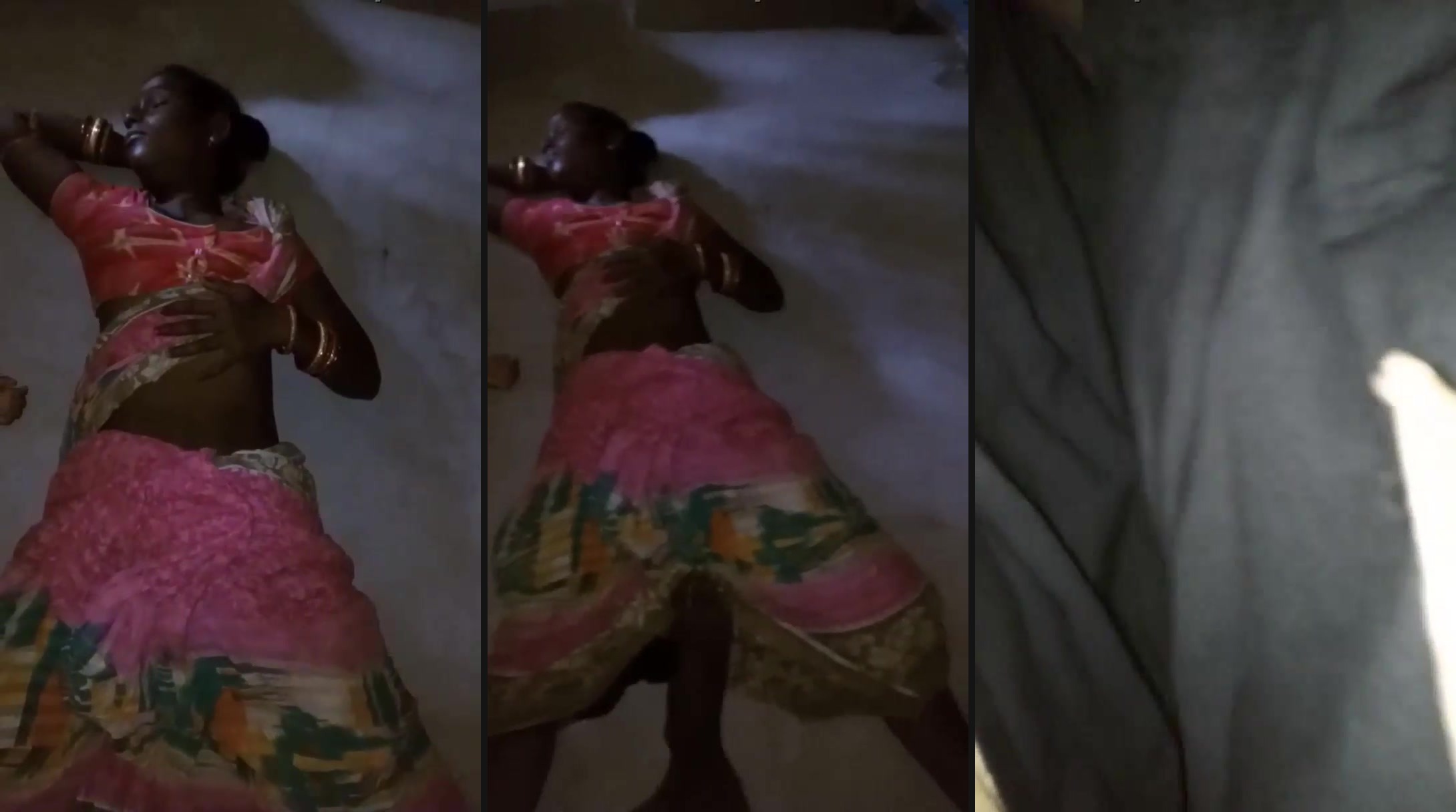 Adivasi lady getting her pussy exposed by lifting saree | Local Adivasi lady getting her pussy exposed by lifting saree is in here. It seems like she is sleeping in the room; when this guy lifts her saree and underskirt along to get a peeping view of h...