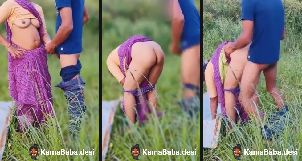 Aunty fucks like a whore with her nephew in outdoor xxx MMS