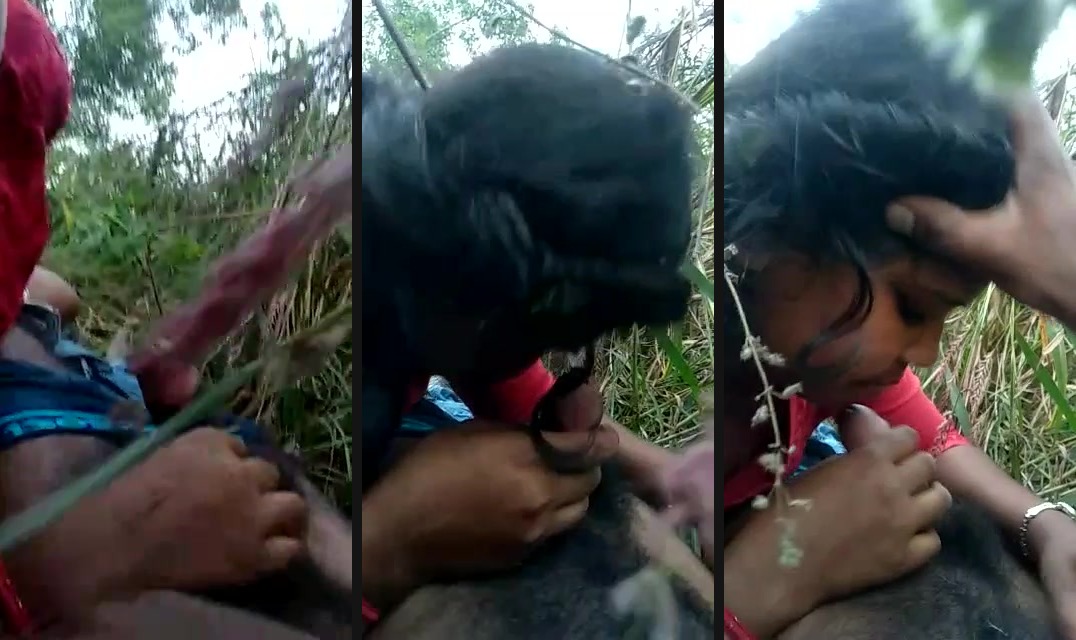 Bangla babe sucks a dick on the farm in dehati sex