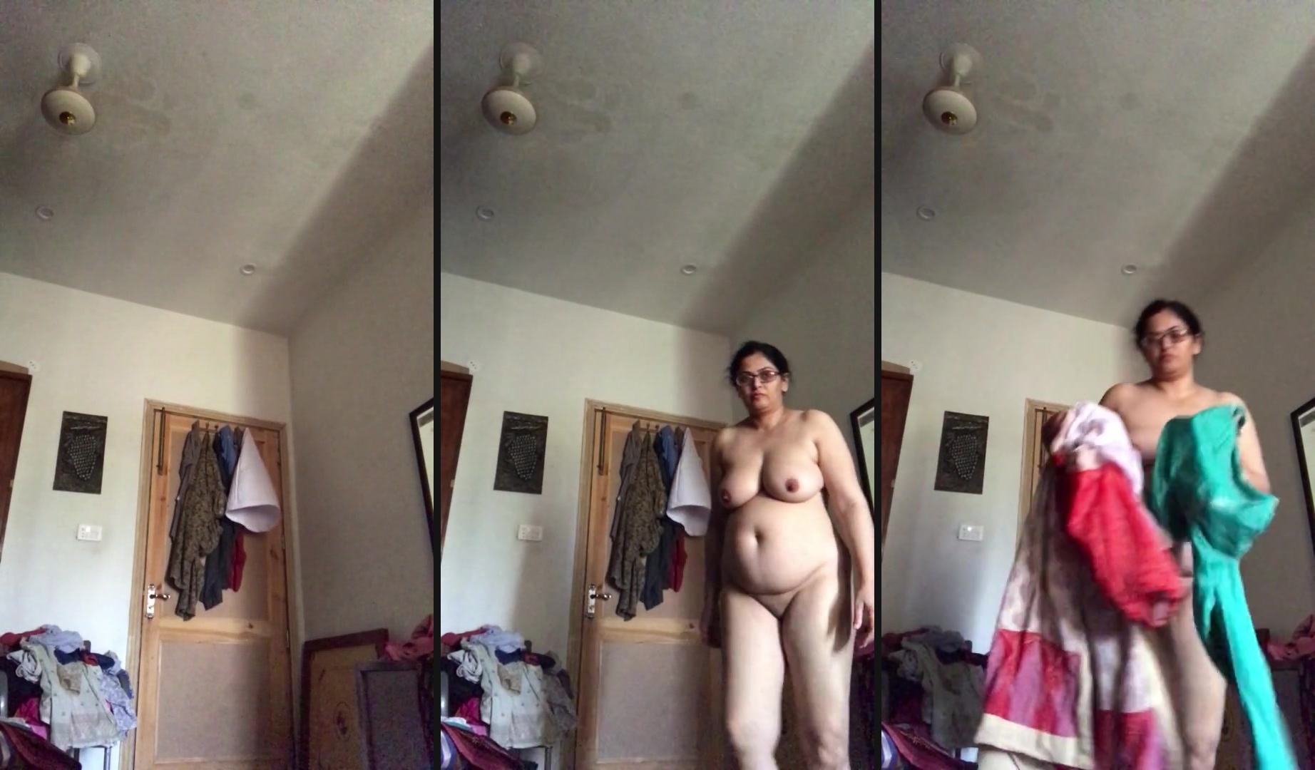 Bhabhi self-recorded nude video at home leaked online | Hot Bhabhi self-recorded nude video at home leaked online. A matured Indian bhabhi with camera set up in her bedroom; taking off her clothes to expose her fully naked.