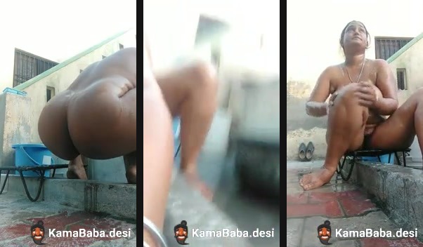 Big boob desi nude milf's outdoor bath video - Sinhala Clip Online