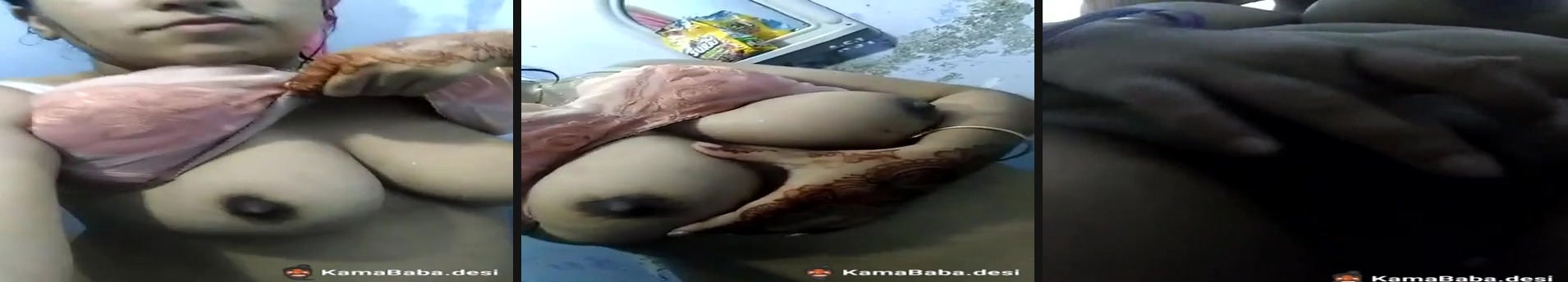 Big boob lady records her nude bath MMS for her lover