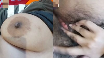 Chubby girl fingers her hairy pussy during nude video call - XXX Clip