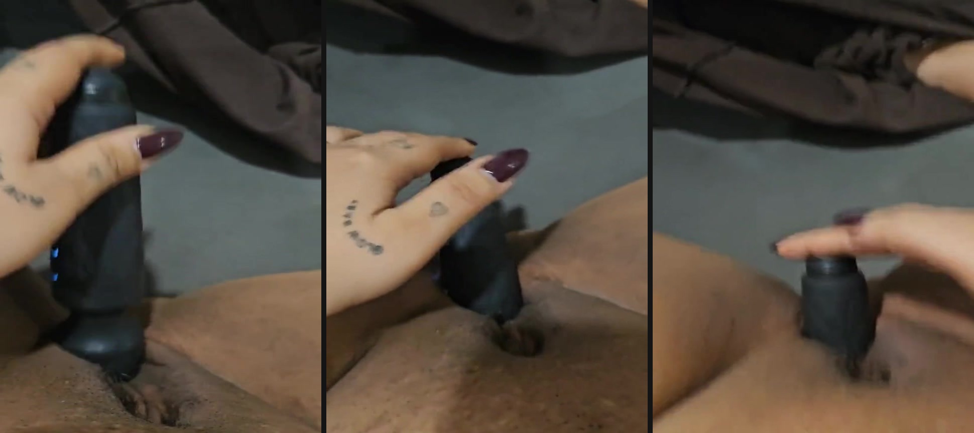 Chubby girl fucks her pussy with a vibrator in HD porn