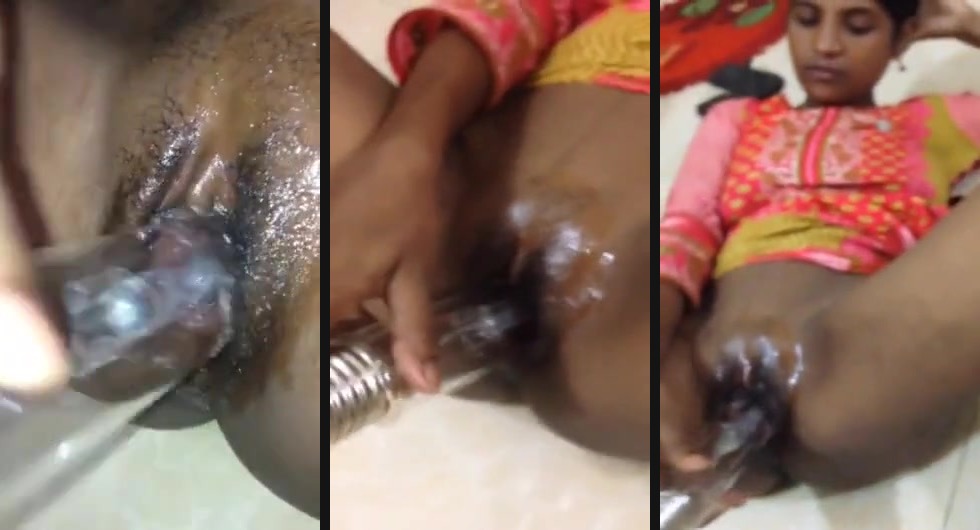 Dehati Maid inserting bulb masturbation MMS video | A sexy video of Dehati Maid inserting bulb masturbation MMS is here. The video exposes the house owner’s son filming his maid enjoying dildo masturbation using a long bulb in hand.