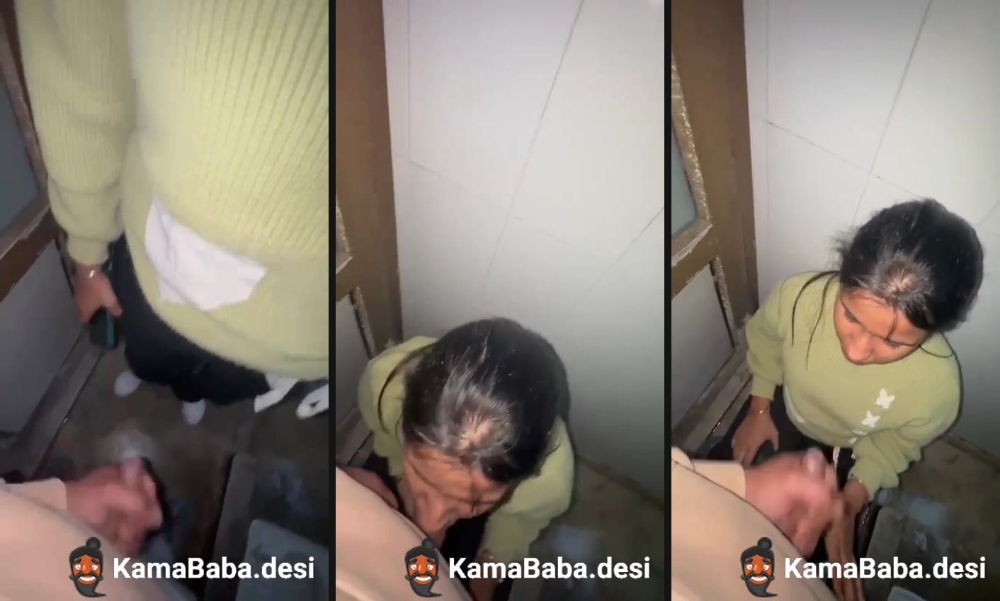 Desi girl enjoys bathroom sex by sucking a big dick - Sri Lankan HD Video