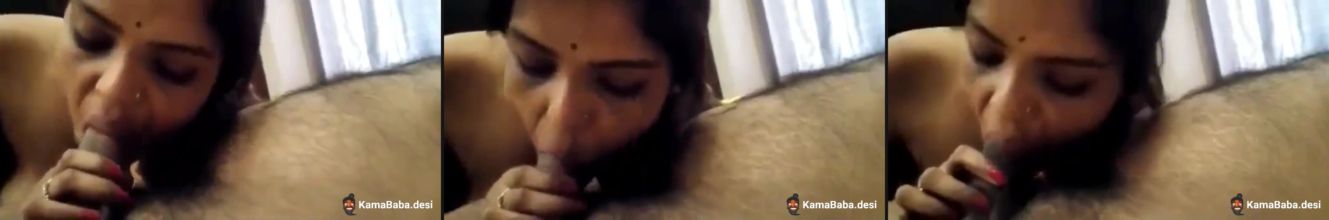 Desi lady gives an Indian blowjob to her neighbor - Full HD Video