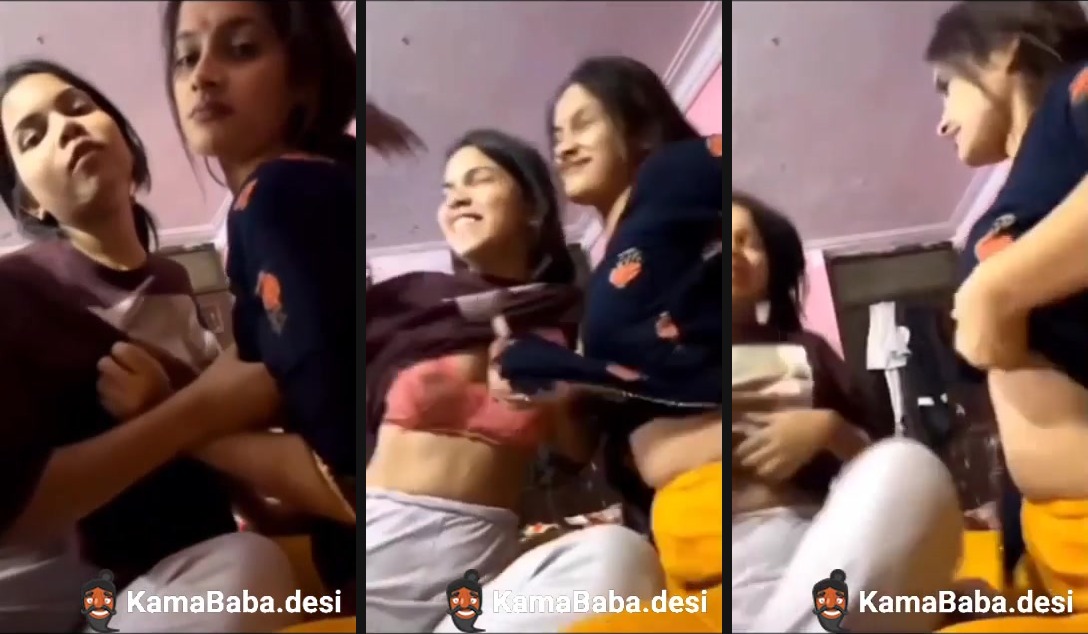 Desi nude girls from hostel preses each other's boobs
