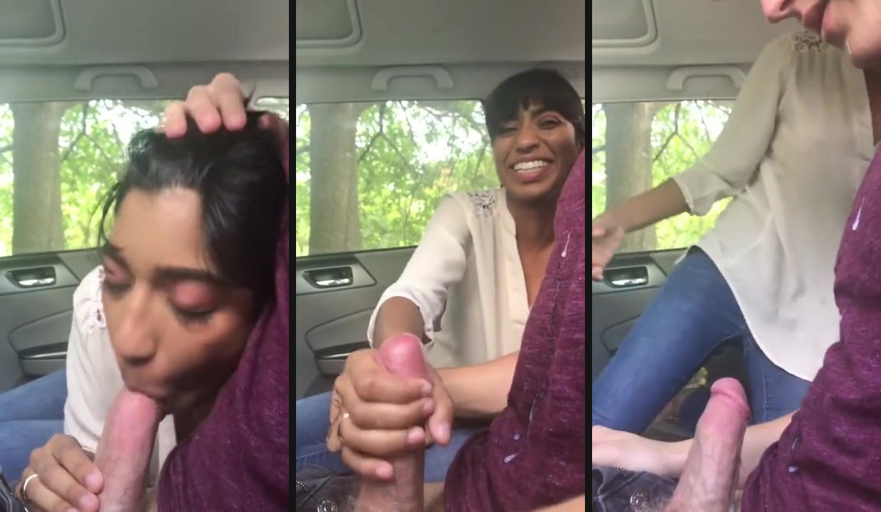 Girl enjoys outdoor sex by sucking a dick in a car - HD Video