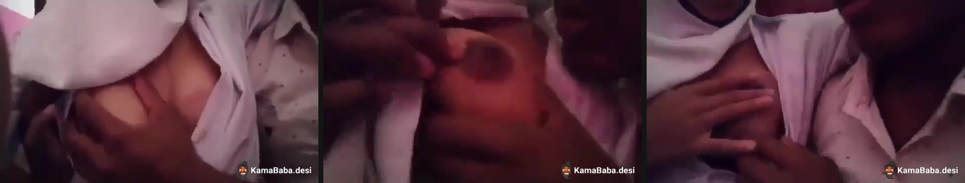 Guy sucks his Muslim GF's boobs in Bangladeshi sex video
