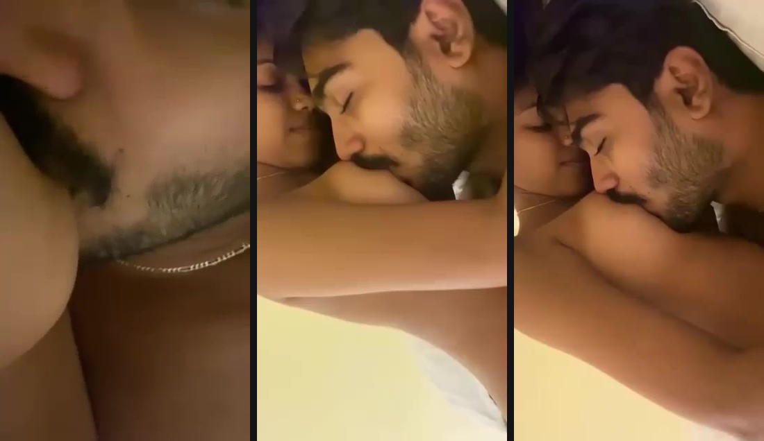 Guy's boob kiss video while sucking his GF's soft boobs - Free Online