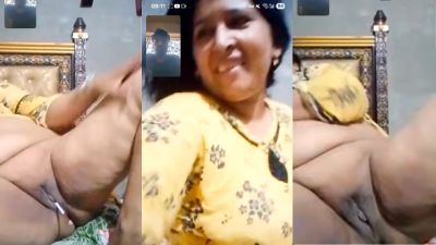 Horny aunty enjoys live sex on video call with a young guy - Watch Free