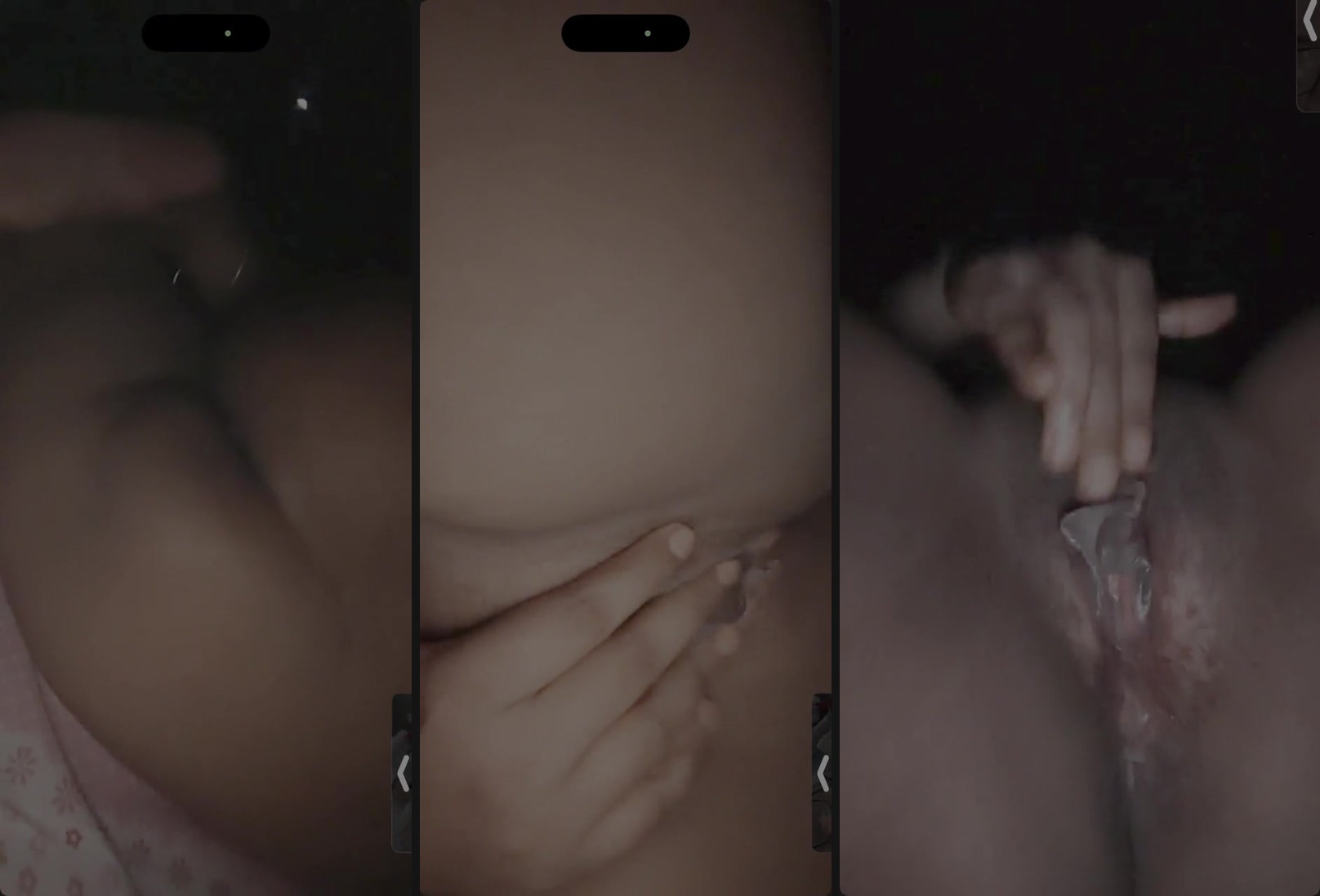 Horny couple enjoys live sex on a video call at night - HD Video
