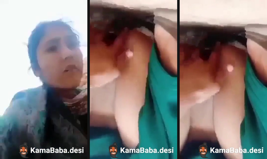 Horny girl squeezes her boobs and fingers her hairy pussy