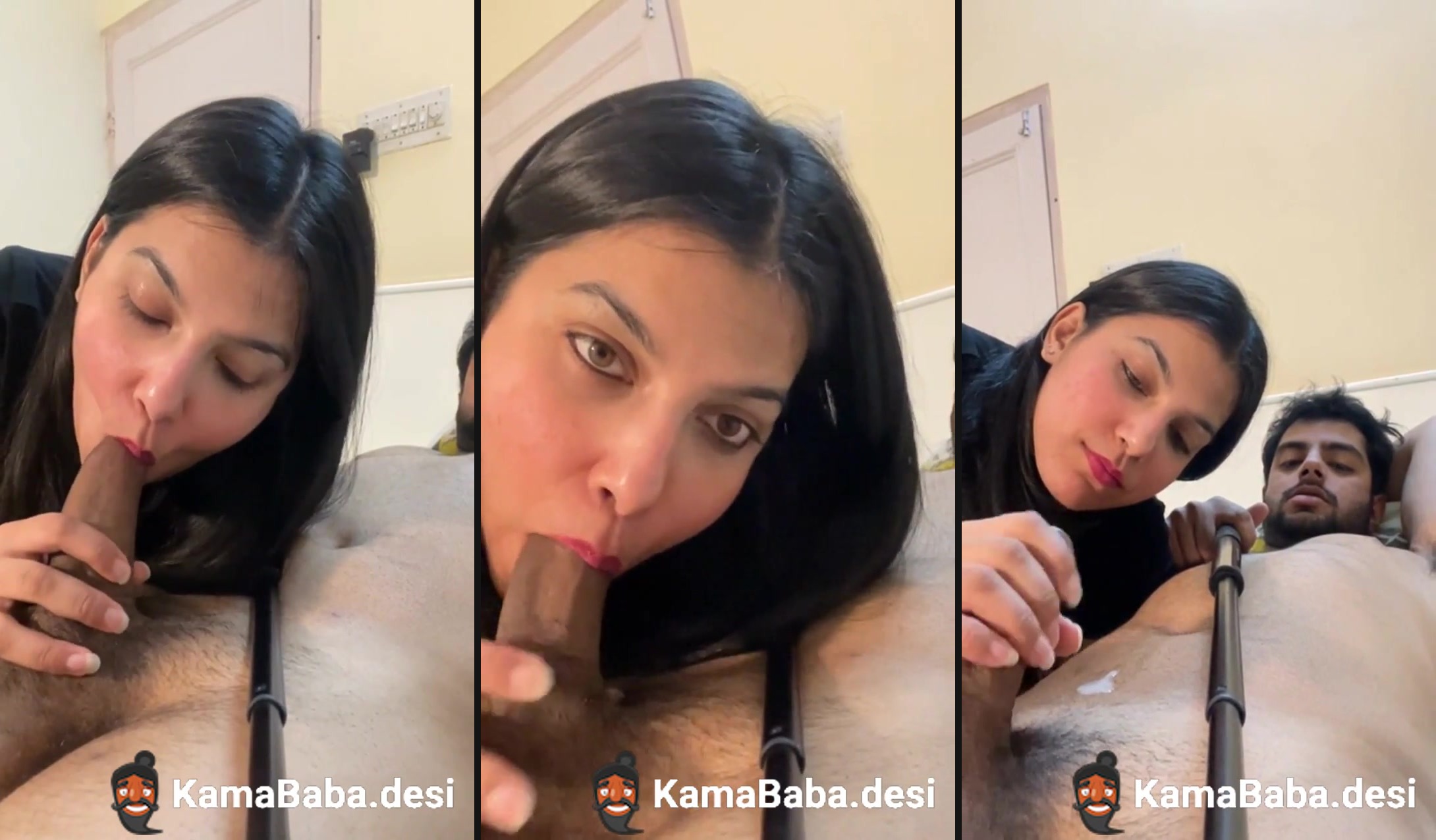 Horny lover records his GF's HD blowjob MMS