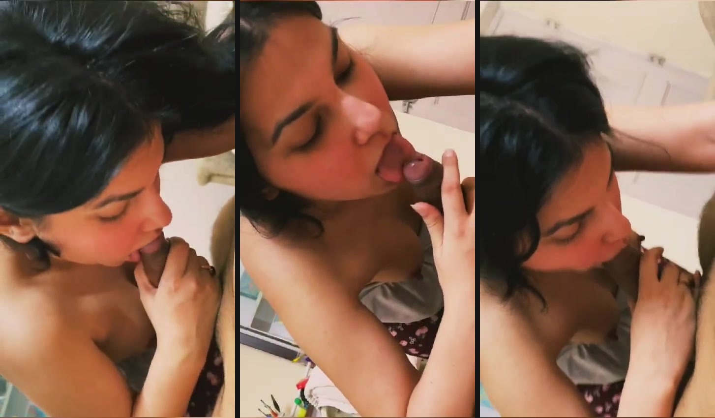 Hot Delhi babe's erotic blowjob in a xxx MMS
