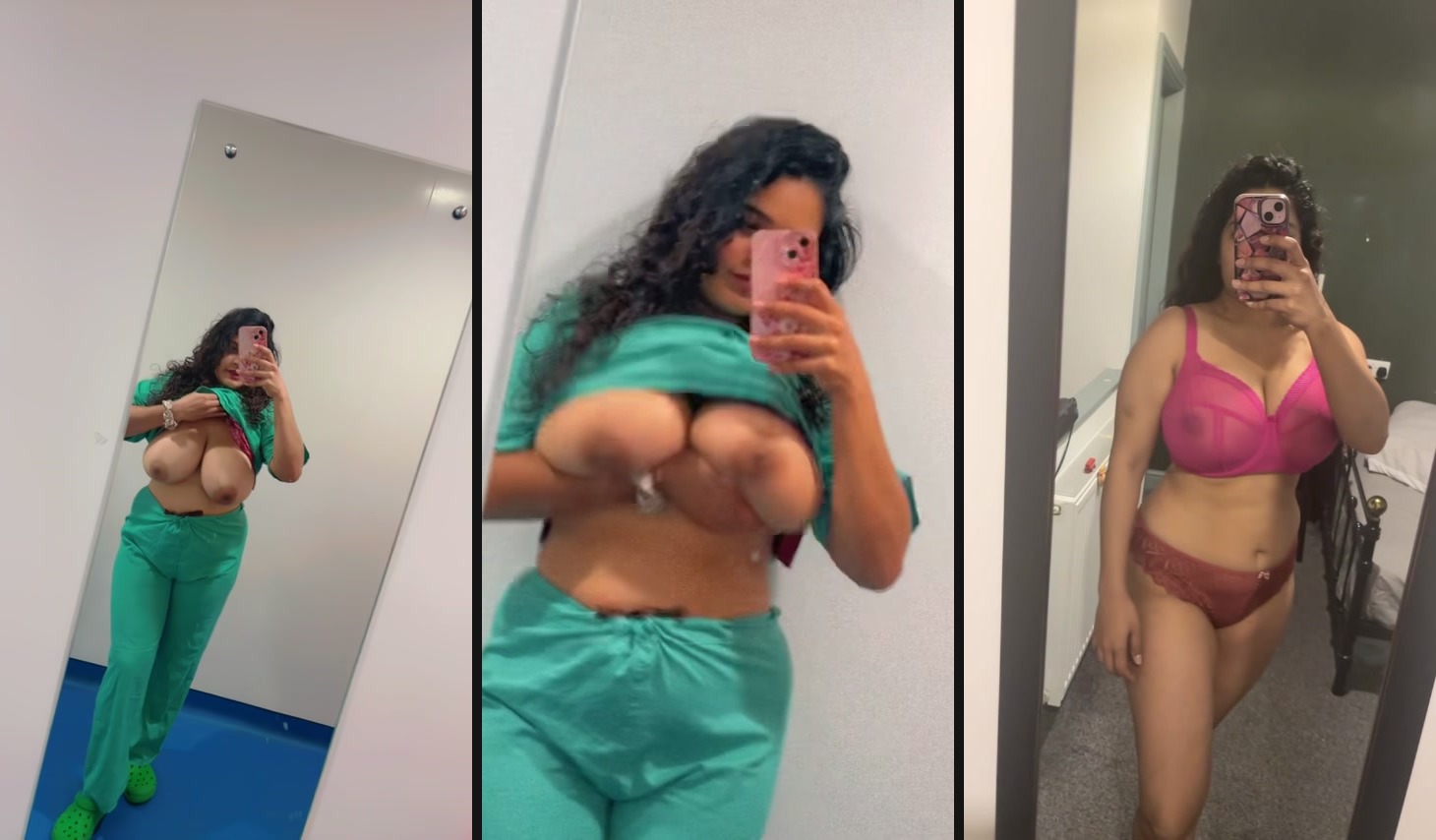 Hot and busty Nurse records her xxx HD video