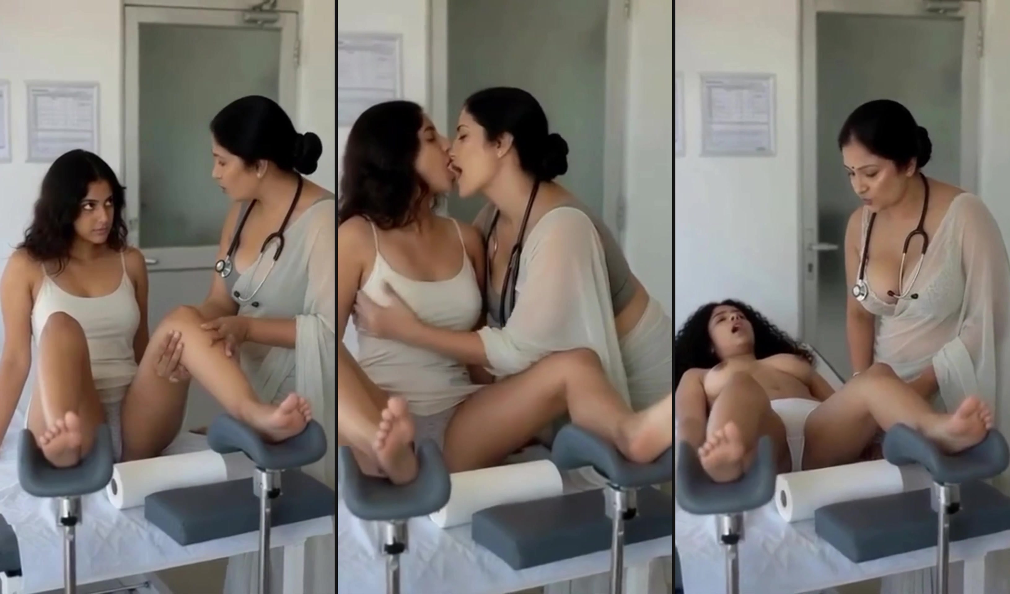 Hot patient and lady doctor's HD lesbian porn