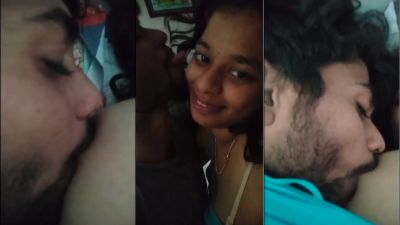 Hungry BF's desi boob suck video with his GF