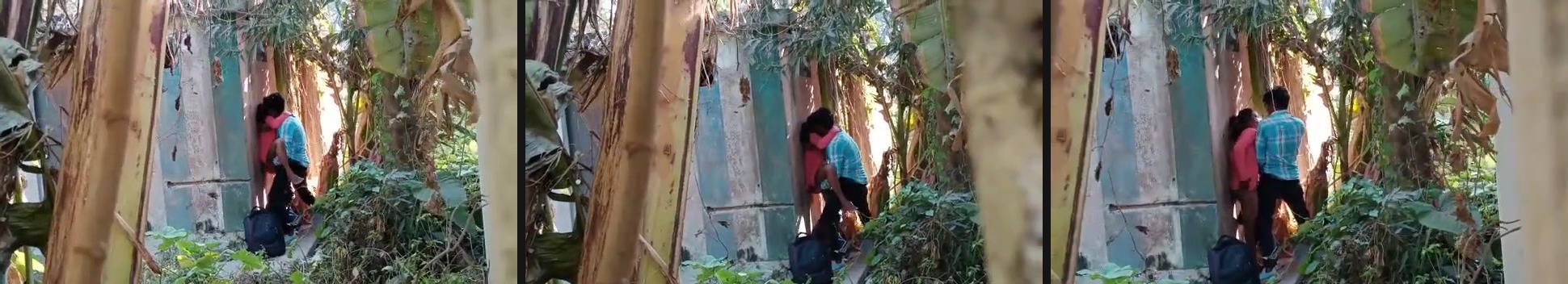 Indian college lovers outdoor standing XXX spy video | Watch viral video of Indian college lovers outdoor standing XXX spy footage. This backyard of an abandoned house near a reputed college is a fond place for lovers to have sex.