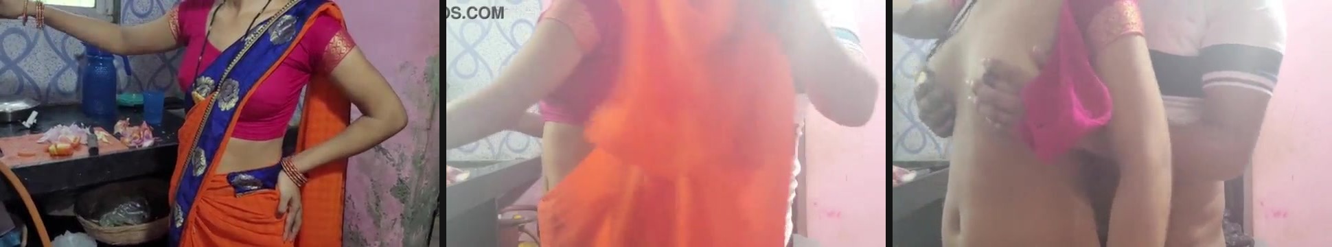 Indian desi sex video of a couple from the kitchen | See this desi sex video of a dirty couple. The wife cooks in the kitchen.