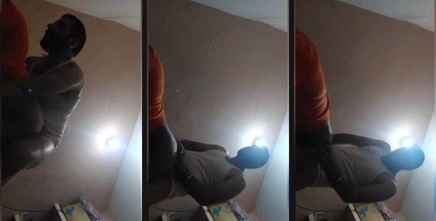 Indian lovers doggy sex video | Sexy Indian lovers doggy sex clip is shared here. Setting up the cam beside the bed; this guy makes his GF stand doggy style. - Watch Free
