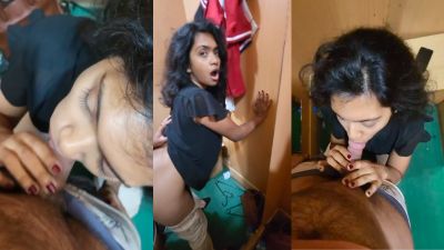 Indian porn of a couple fucking in a mall's changing room