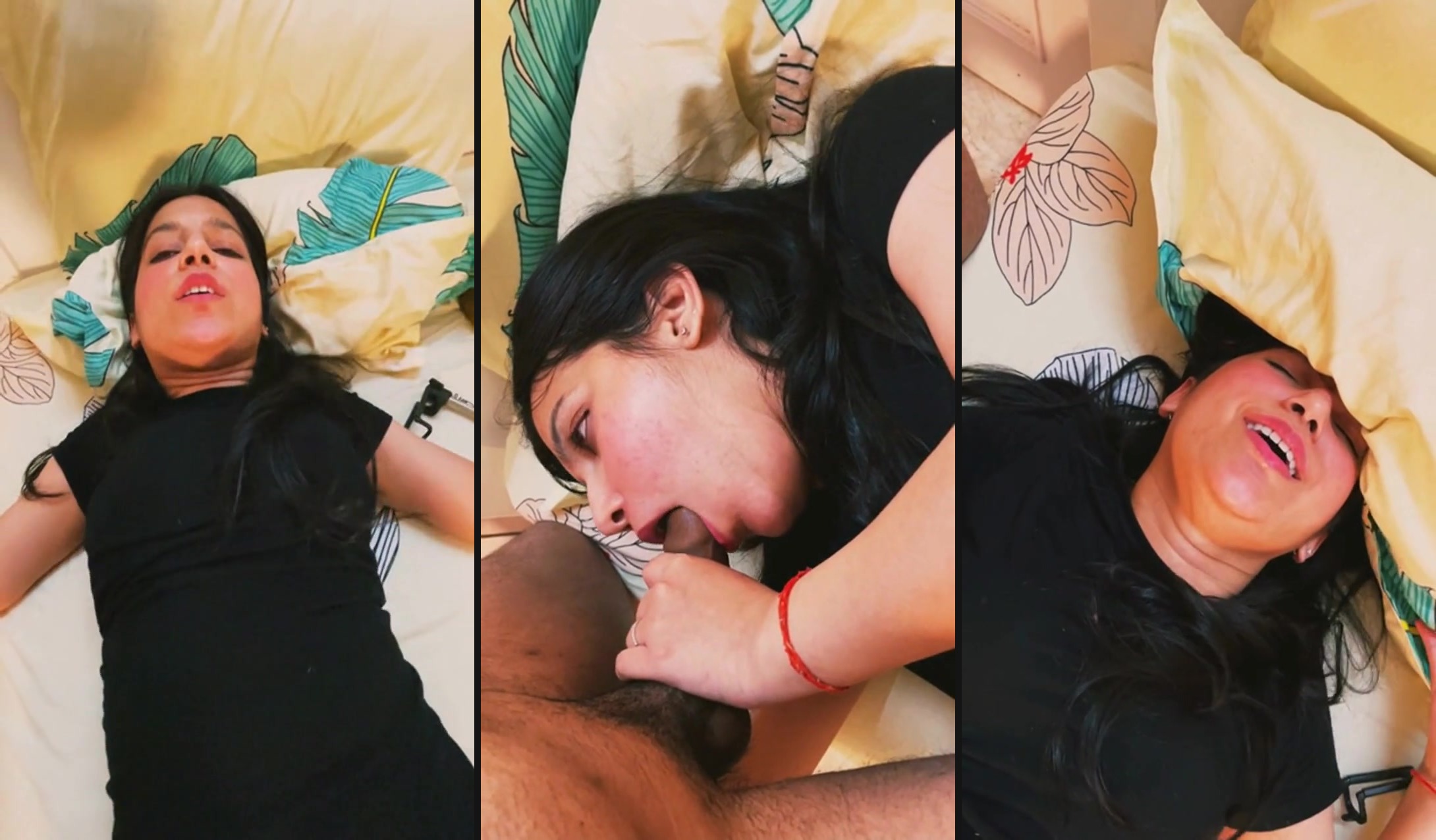 Indian sex of a guy fucking his GF with a dick and a dildo