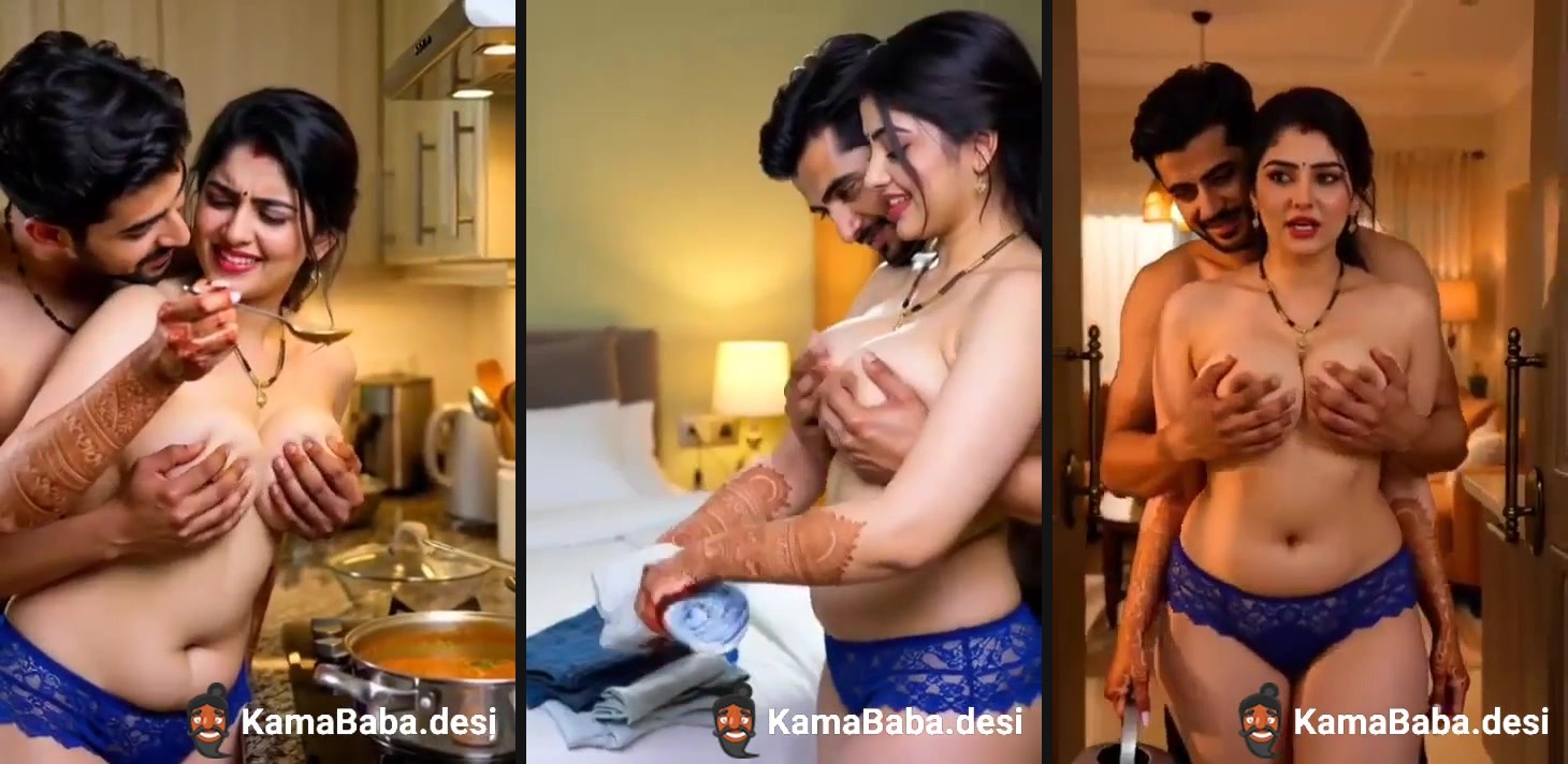 Kinky Devar presses his nude Bhabhi's boobs in AI porn