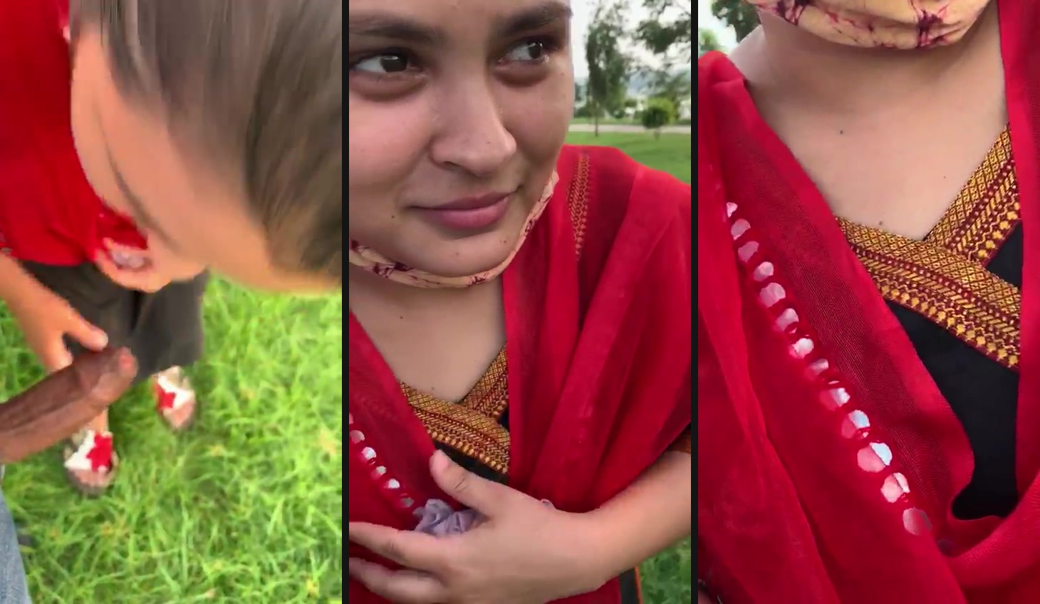 Kolkata girl gives a desi blowjob to her lover in the Garden