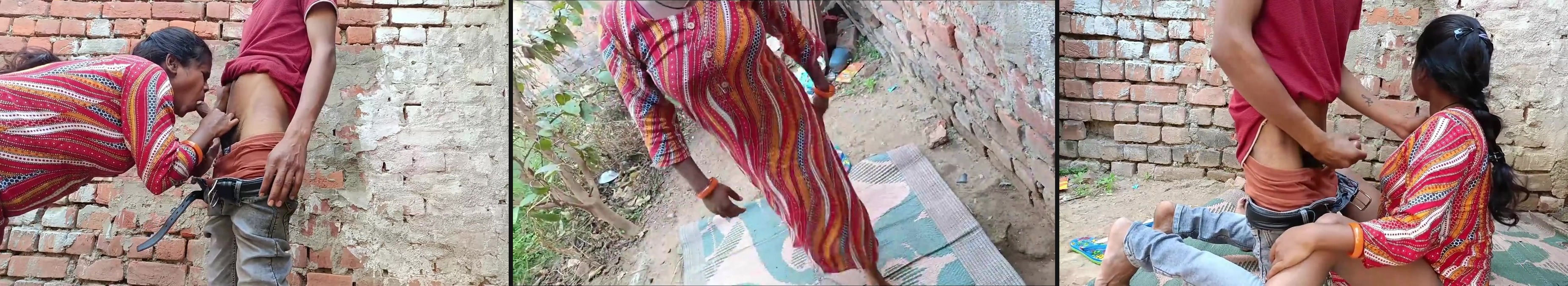 Lover fucks his village girl outdoors in desi porn