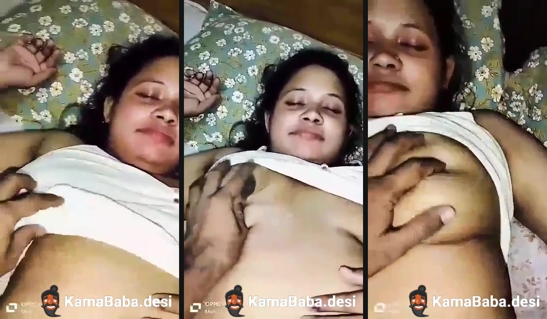 Lover presses his sleeping GF's big boobs - Watch Online Free