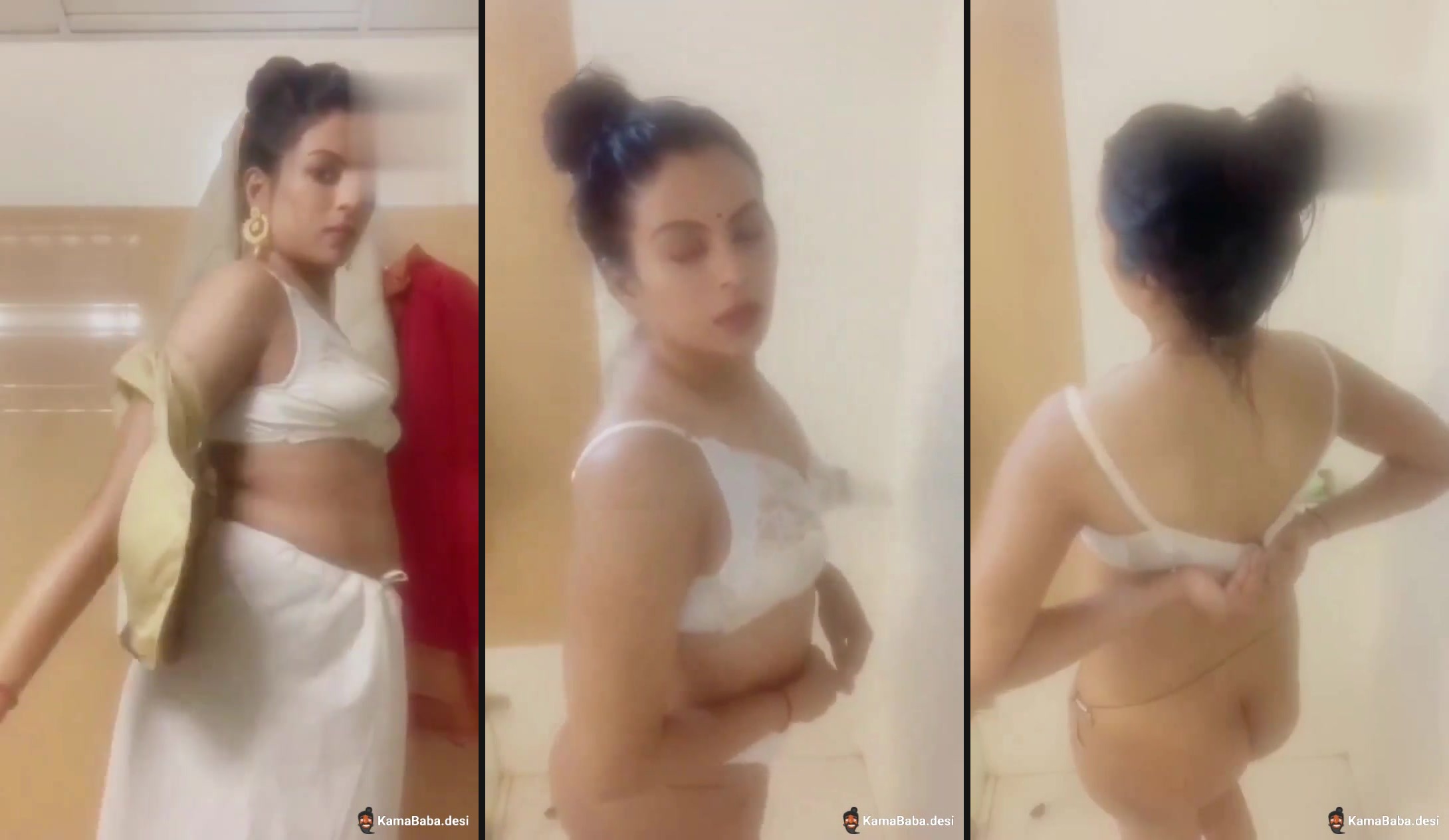 Lucknow lady records her desi nude MMS in shower - Free Online
