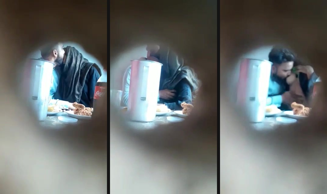 Mallu Hijabi girl kissed and boobs sucked in restaurant | Video of Mallu Hijabi girl kissed and boobs sucked in a restaurant by a lover is in here. This smart guy got some broasted chicken and lime juice for her and had a weird plan to get her naked fi...