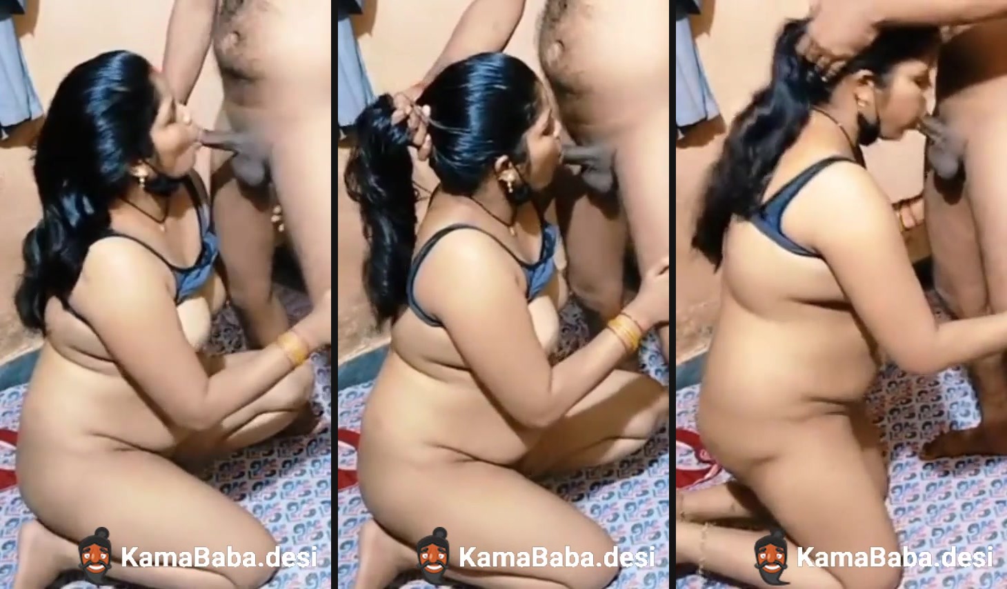 Naked Bhabhi gives a desi blowjob to her perverted Devar