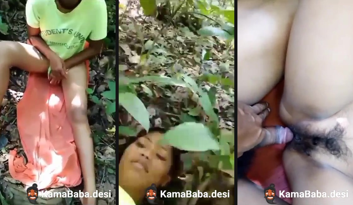 Outdoor sex MMS of an 18-year-old player fucking in a jungle - Full HD Video