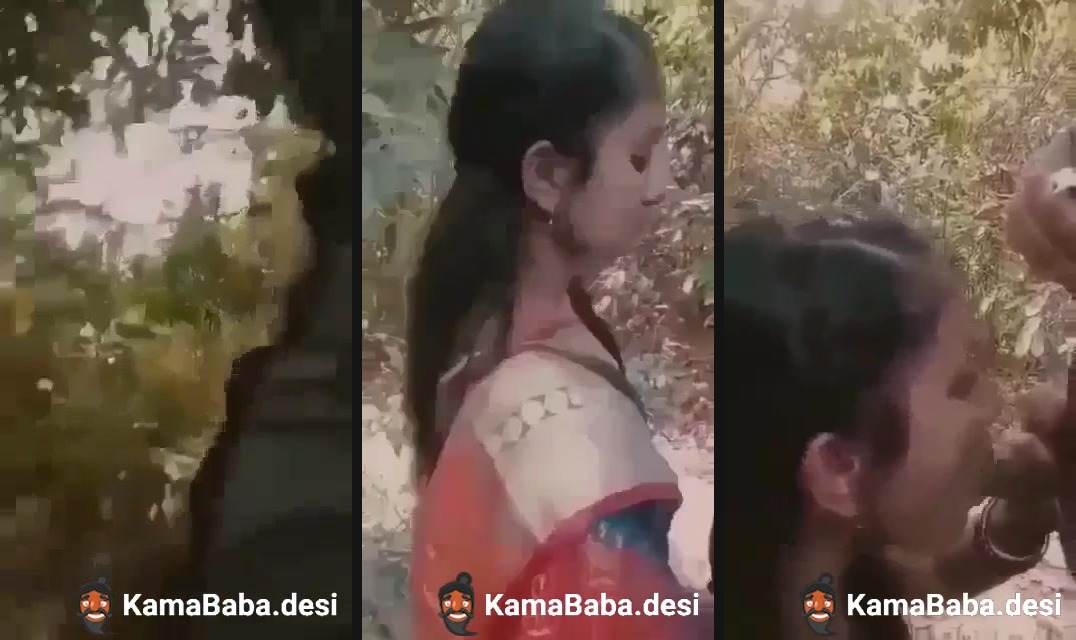 Puneri girl gives an outdoor blowjob to her stepbrother - Full HD Video