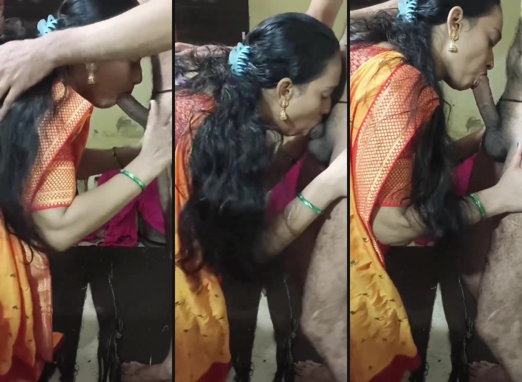 Puneri wife gives an Indian blowjob on Diwali