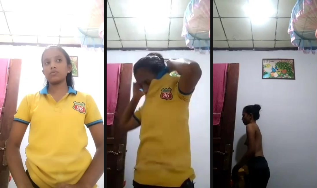Sewwandi nude selfie MMS video leaked online | Watch Sewwandi nude selfie MMS video leaked clip in here. This hottie lifts her yellow tshirt and exposes the lovely view of her firm boobies which is covered in bra.