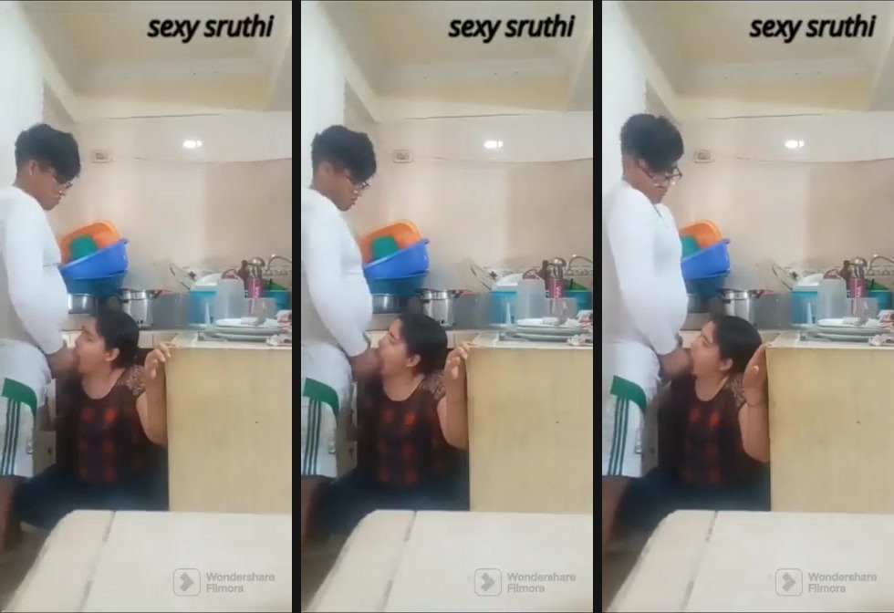 Shruti sucks a dick and drinks cum in a couple sex MMS