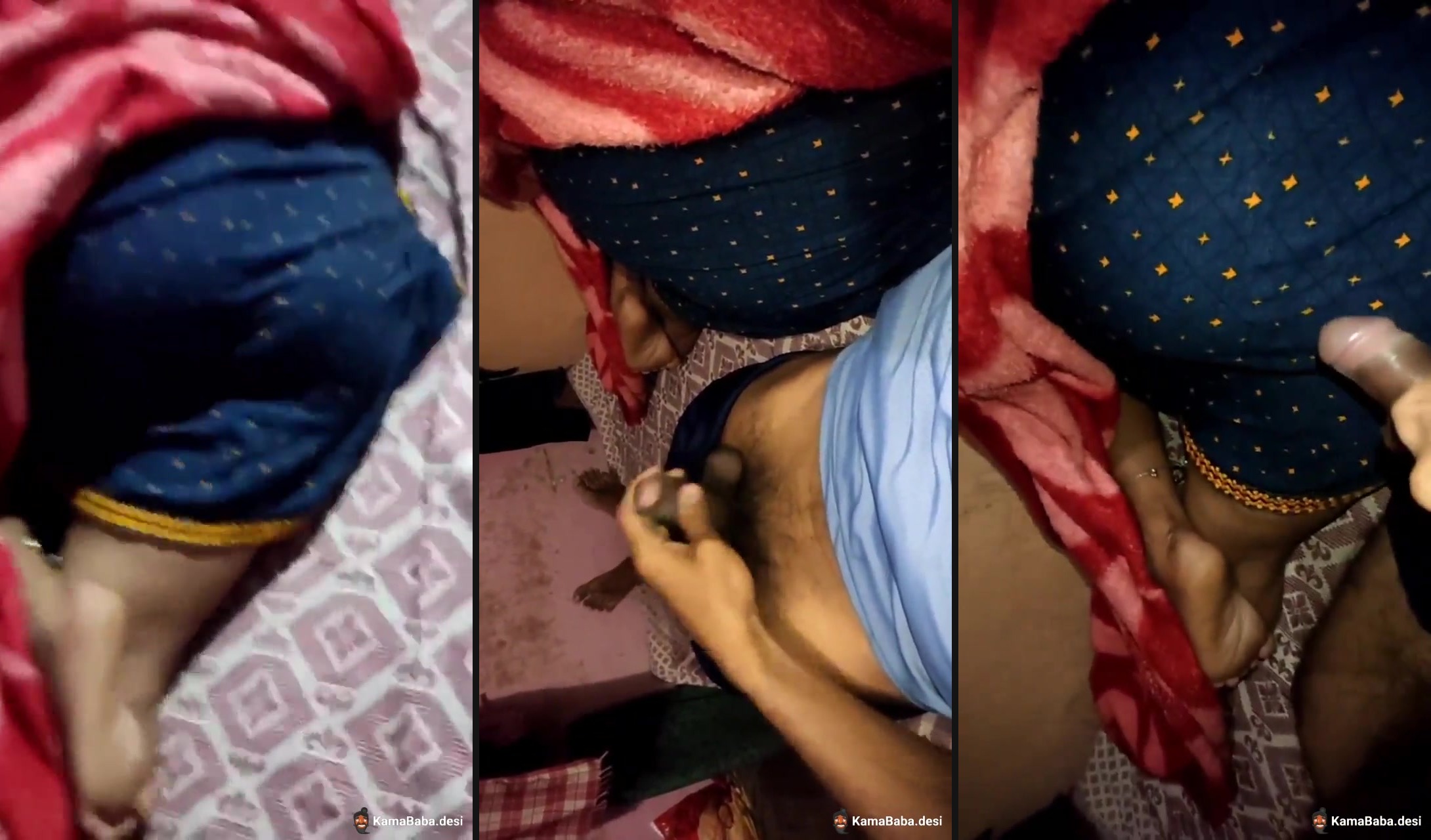 Son touches dick to his mom and cums on her in desi sex MMS