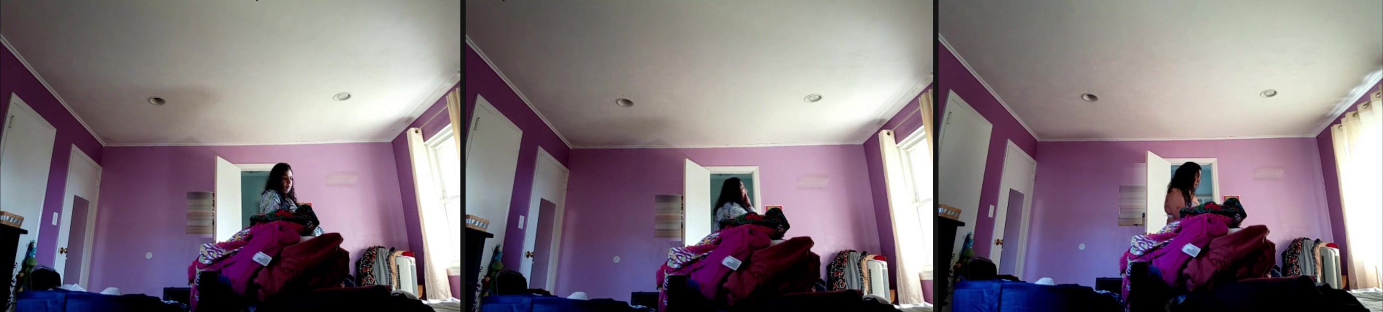 Spying on matured desi aunty dressing in bedroom | Spying on matured desi aunty dressing in bedroom video is leaked in here. This hot sexy spy footage was captured by placing a hidden cam inside her room.
