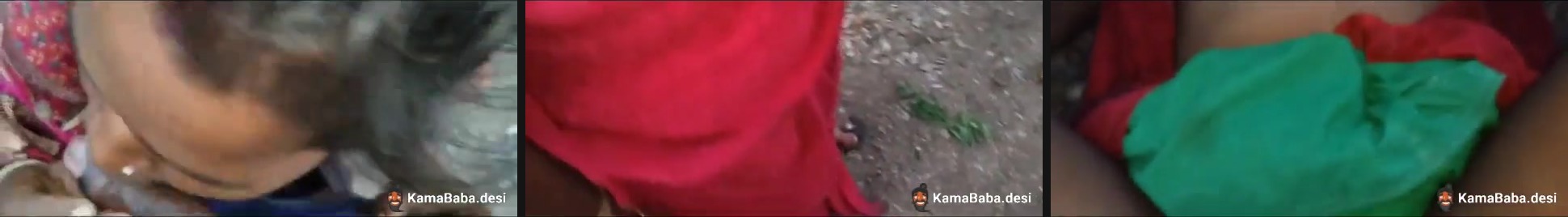 Village lady gives a blowjob outdoors in Tamil sex video