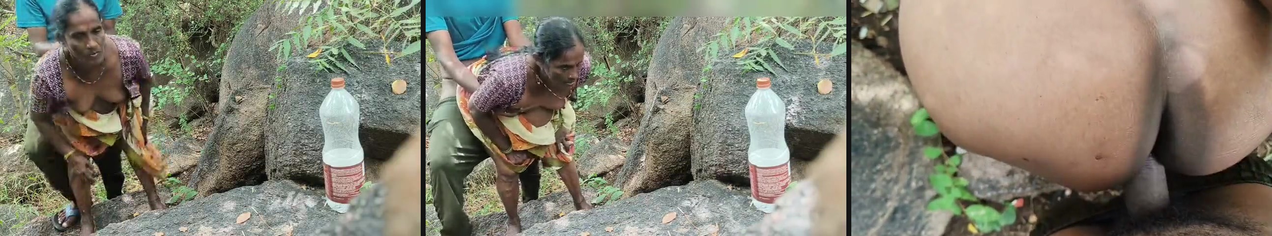 Village milf's outdoor xxx MMS with a young pervert