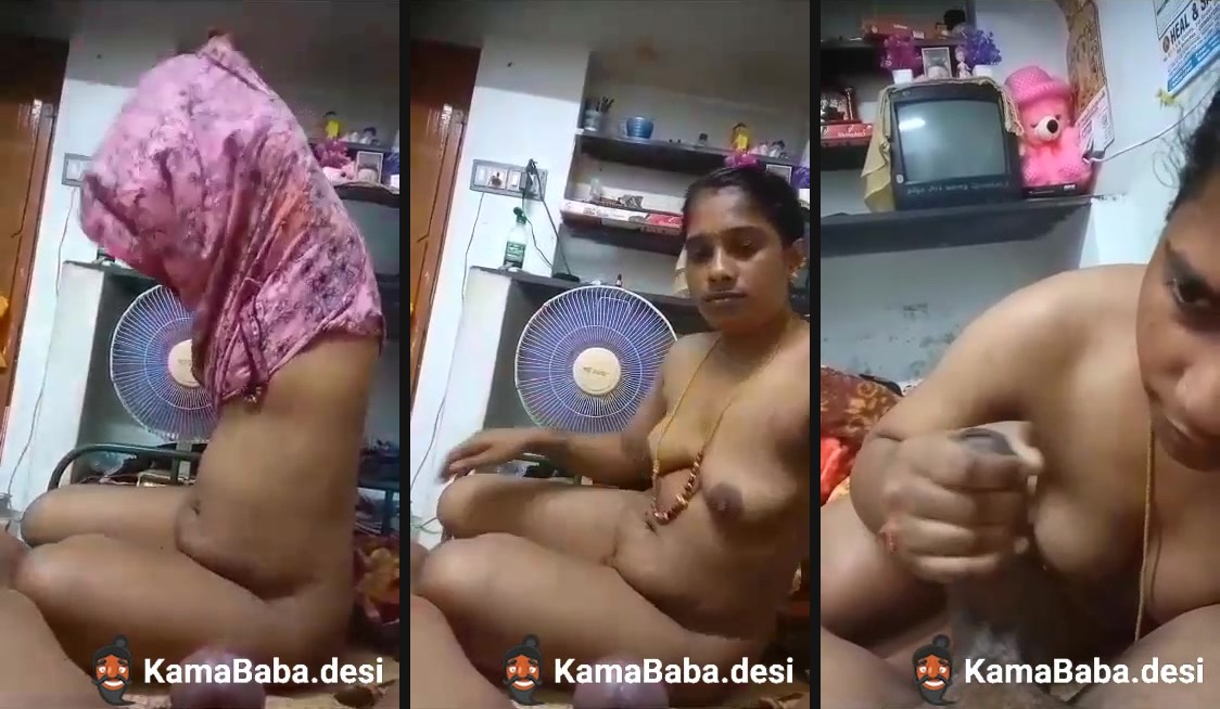 Wife gives a Telugu blowjob to her husband on the bed