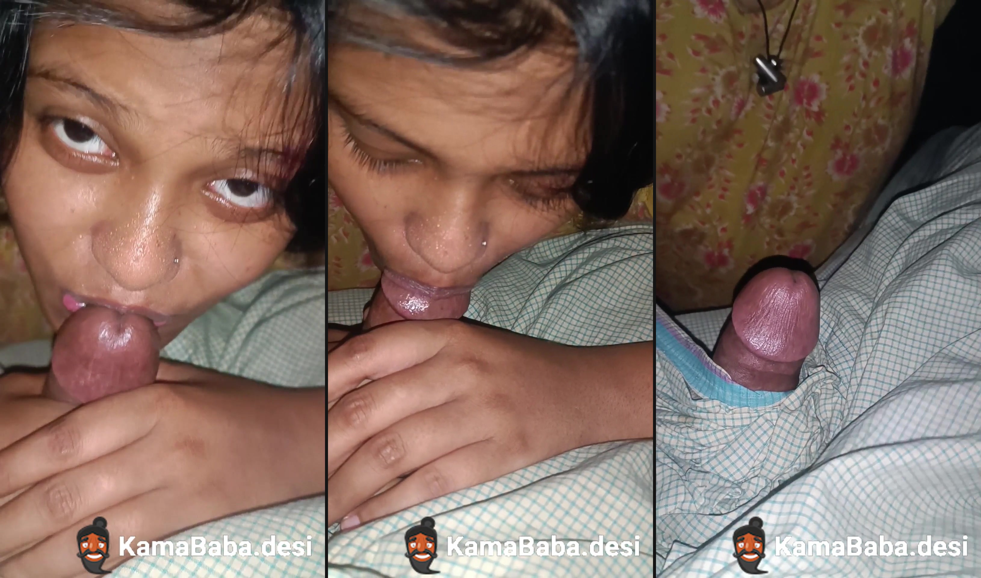 Young babe gives a desi blowjob to her lover