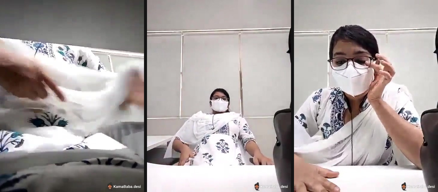 Young girl fingers her desi pussy in the office
